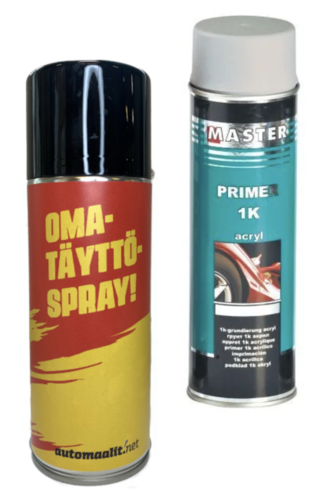 Spray paint package for acrylic colors, 2 bottles