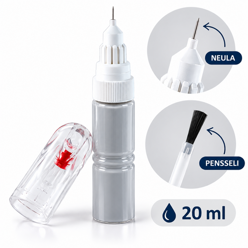 2-in-1 Touch-up Paint Bottle 20 ml – brush and needle, tinted