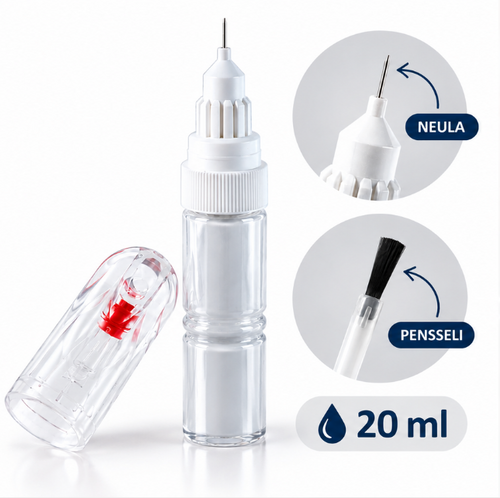 2-in-1 Clear Coat Touch-Up Bottle – Brush and Needle