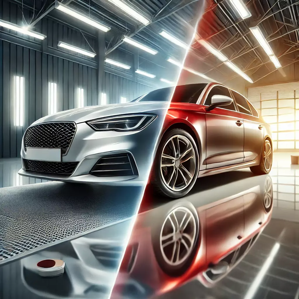 DALL_183_E_2025-01-21_10.56.23_-_A_visually_appealing_graphic_representing_the_importance_of_car_paint_on_a_vehicles_appearance_and_resale_value._The_image_includes_a_shiny,_well-mai